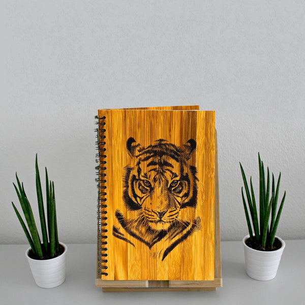 Bamboo Notebook –Tiger Block Print