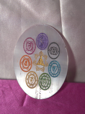 Seven Chakra Selenite Plates