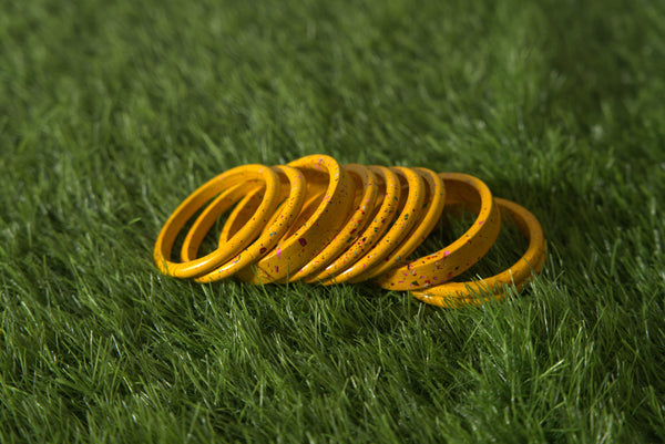 Waste Leaves Material Yellow Bangles