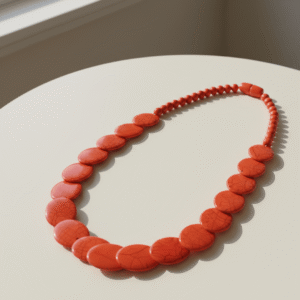 Scarlet Ember Beads Necklace