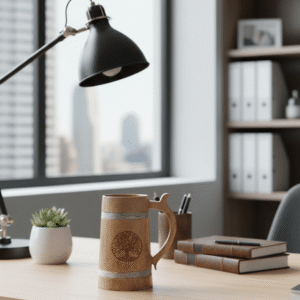 Tree of Life Handcrafted Wooden Mug Decor Showpiece
