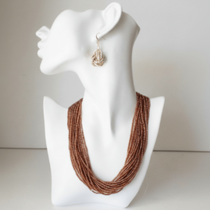 Amber Cascade Multi-Strand Necklace