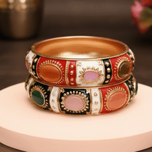 Royal Mosaic Enamel Bangle Set