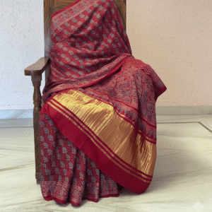 Kumud Rekha Ajrakh Printed Cotton Silk Saree