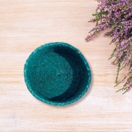 Teal Sabai Grass Hand Woven Basket