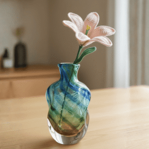 Blush Bloom Handcrafted Crochete Flower Stem