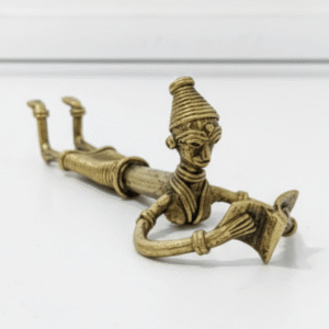 Tribal Home Decor - Dhokra Brass Reading Tribal Figurine Decor Accent