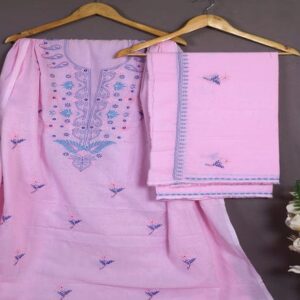 Pastel Handmade Chikankari Cotton Suit