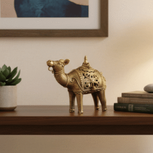 Tribal Home Decor - Dhokra Brass Cow Container Decorative Box