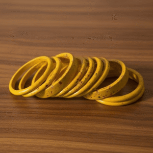 Waste Leaves Material Yellow Bangles