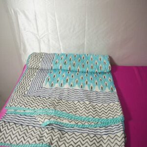 Calming Blue Printed Dohar (Light Blanket)
