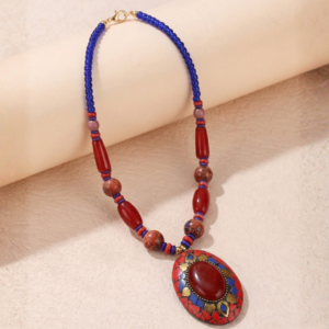 Ruby Sapphire Heritage Pendant Necklace