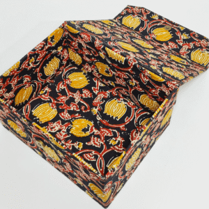 Floral Black Handcrafted Closed Storage Box