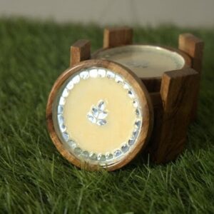 Mosaic work and Lippan Art Mango Wood Coaster Set