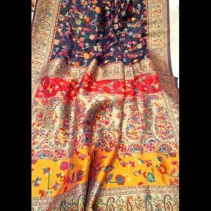 Vibrant Kani Silk Handwoven Kashmiri Saree