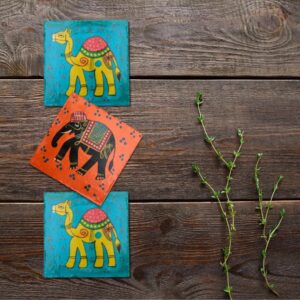 RangBlock Colorful Print Coaster Set