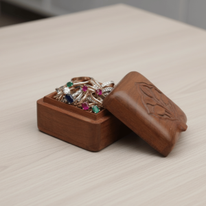Handcrafted Walnut Wood Box – Kashmiri Art