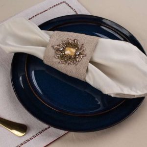 Zardosi Yellow Napkin Rings