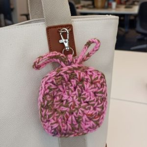Crochet Drawstring Mini Pouch for Ear Buds