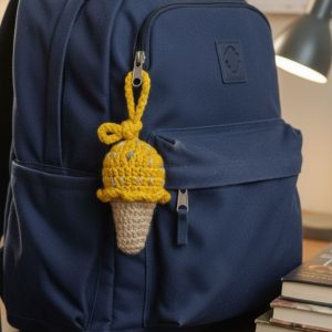 Crochet Ice Cream Key chain Bag Charm
