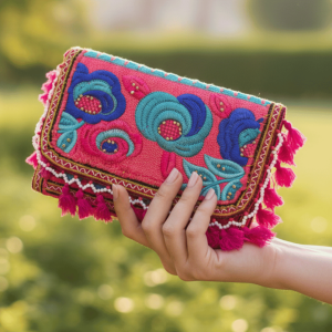 Gulbahaar Floral Embroidered Clutch Bag