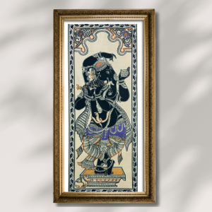 Lord Ganesha in Tribal Black Form – Pattachitra Masterpiece