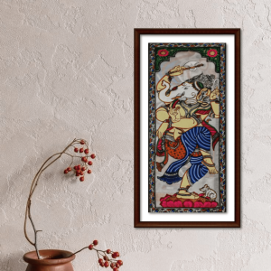 Lord Ganesha in Vibrant Colours in Pattachitra from Odisha