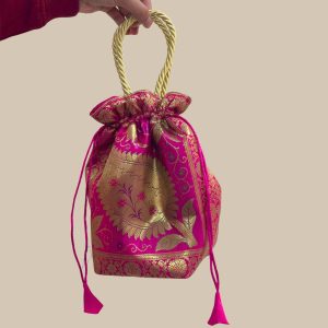 Meher Banarasi Silk Potli Bag