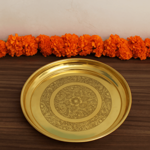 Premium Brass Pooja Plate for Festivals
